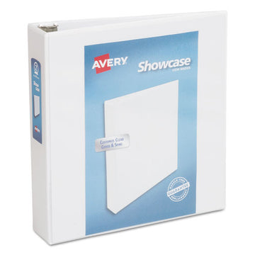 Avery® Showcase Economy View Binder With Round Rings, 3 Rings, 1" Capacity, 11 X 8.5, White freeshipping - TVN Wholesale